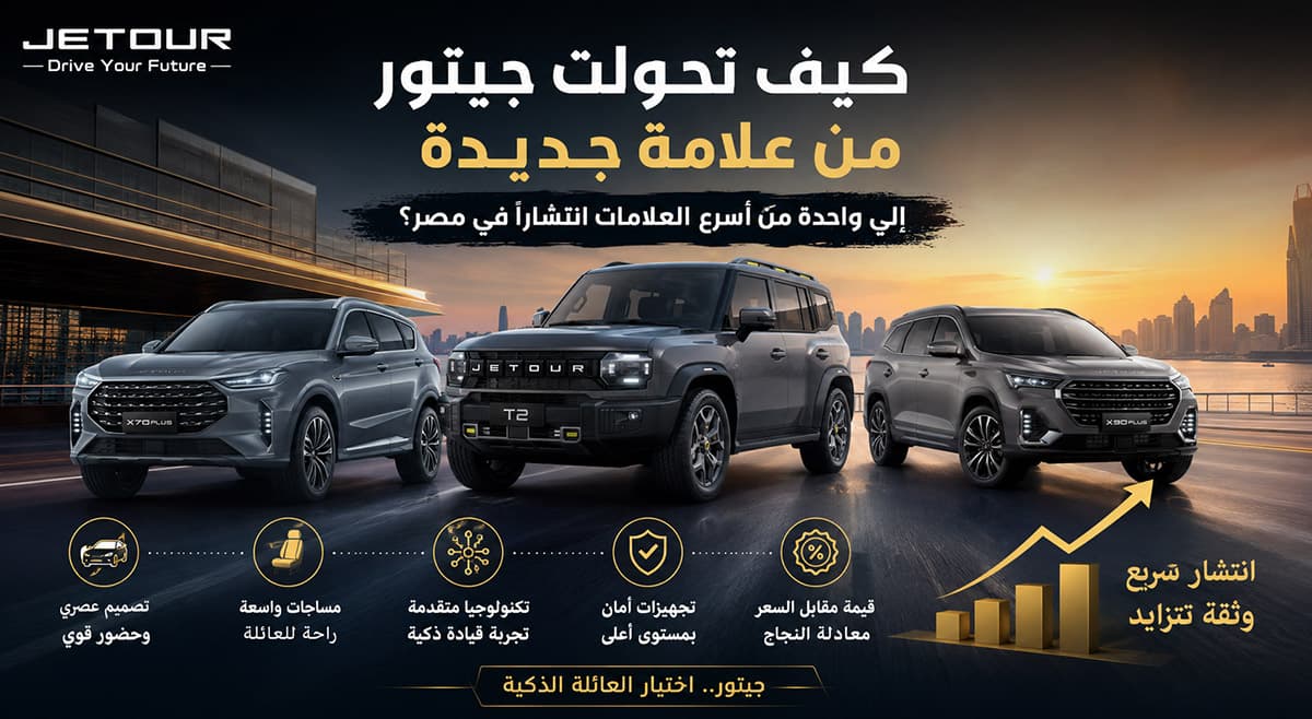 خلال سنوات قليلة فقط، نجحت علامة جيتور الصينية في التحول من اسم جديد غير معروف نسبيًا داخل السوق المصري، إلى واحدة من أسرع العلامات نموًا وانتشارًا، خاصة في فئة السيارات الرياضية متعددة الاستخدامات SUV،
