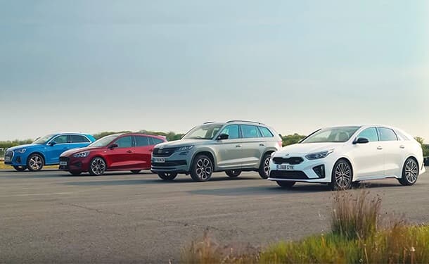 كيا وفورد وسكودا وأودي في سباق سحب