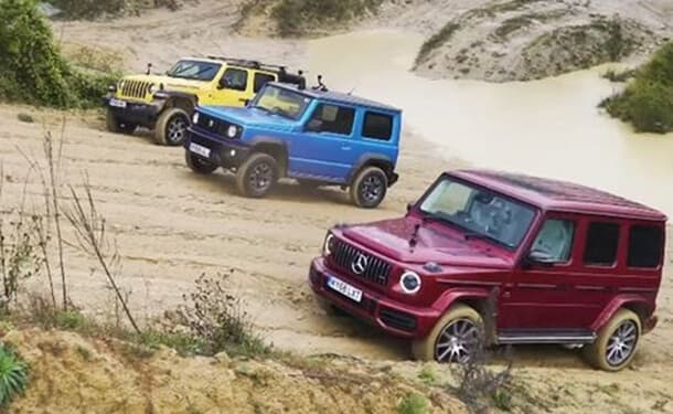سوزوكي جيمني تواجه سيارات مرسيدس-AMG وجيب