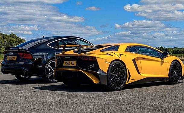 أودي RS7 ولامبورجيني أفنتادور