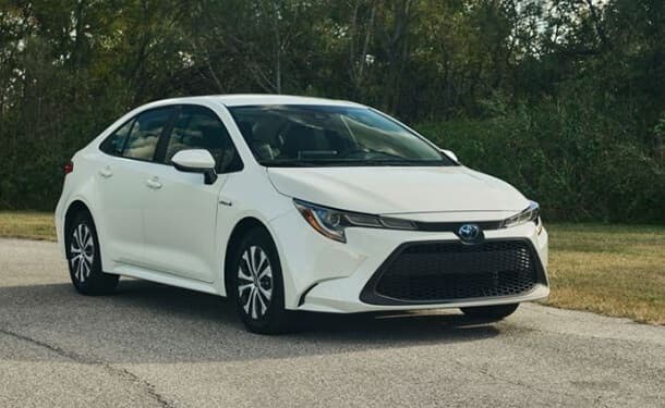 سياره-تويوتا-جديد-2020-بيضاء-طريق-اشجار