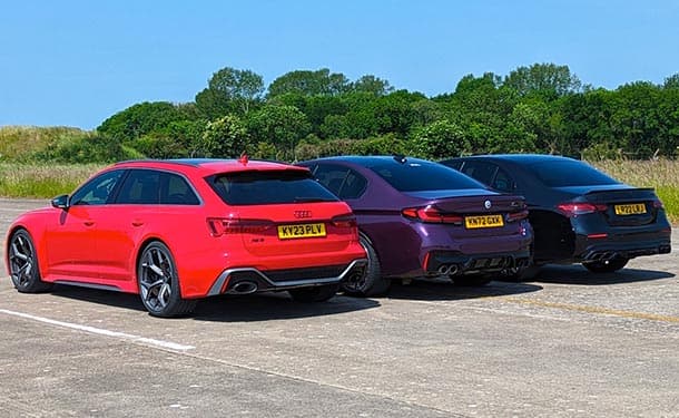 شاهد: من الأسرع.. أودي RS6 أم BMW M5 أم E63 من مرسيدس-AMG؟