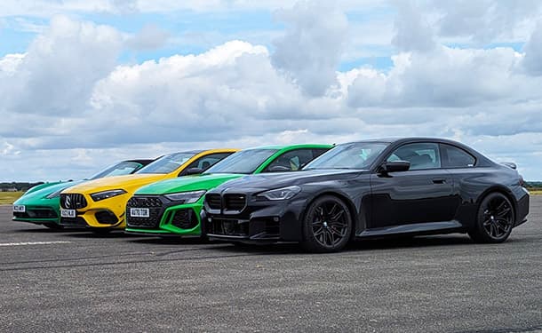 شاهد: من الأسرع.. أودي RS3 أم BMW M2 أم A45 من مرسيدس-AMG أم بورشه بوكستر؟