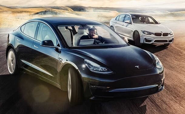 تسلا موديل 3 الكهربائية تواجه BMW M3