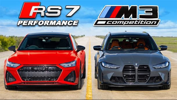 شاهد: من الأسرع.. BMW M3 أم أودي RS7؟