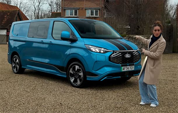 شاهد: تجربة قيادة فورد E-Transit Custom الكهربائية