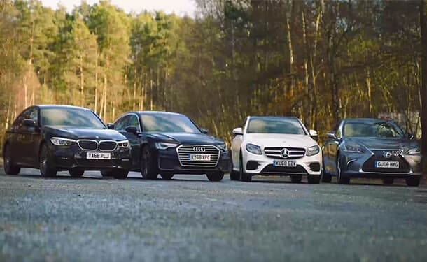 مقارنة ببين سيارات مرسيدس-بنز ولكزس وأودي وبي ام دبليو