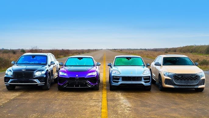 شاهد: من أسرع V8؟ تحدي بين لامبورجيني وبنتلي وأودي وبورشه على لقب المحرك الأسرع