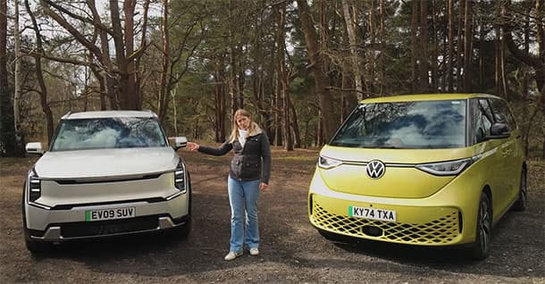 شاهد: من أفضل سيارة كهربائية بسبع مقاعد.. كيا EV9 أم فولكس فاجن ID Buzz؟