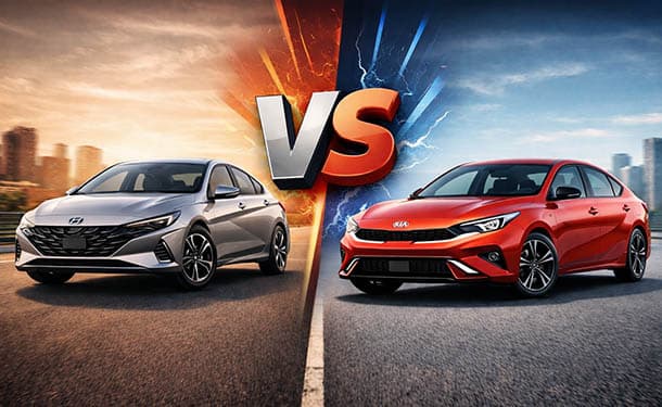 مقارنة بين هيونداي إلنترا CN7 وكيا سيراتو.. منافسة قوية في فئة السيدان