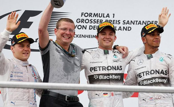 روزبرج أول ألماني يفوز بسباق الجائزة الكبرى ببلاده منذ 2006