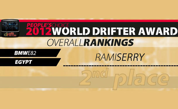 رامي سرى يفوز بالمركز الثاني في مسابقة لإختيار افضل سائق دريفت بالعالم