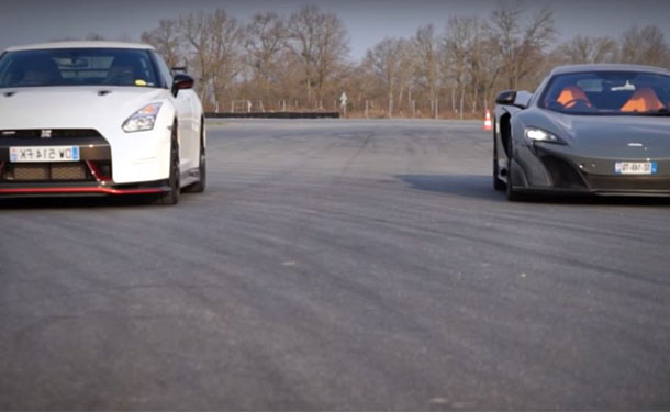 شاهد: نيسان GT-R Nismo في سباق سحب مع مكلارين 675LT