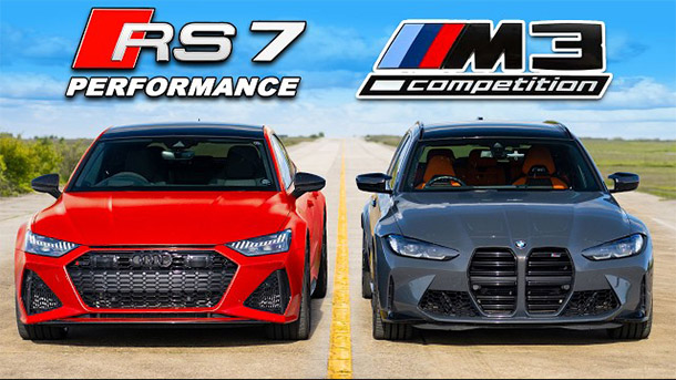 شاهد: من الأسرع.. BMW M3 أم أودي RS7؟