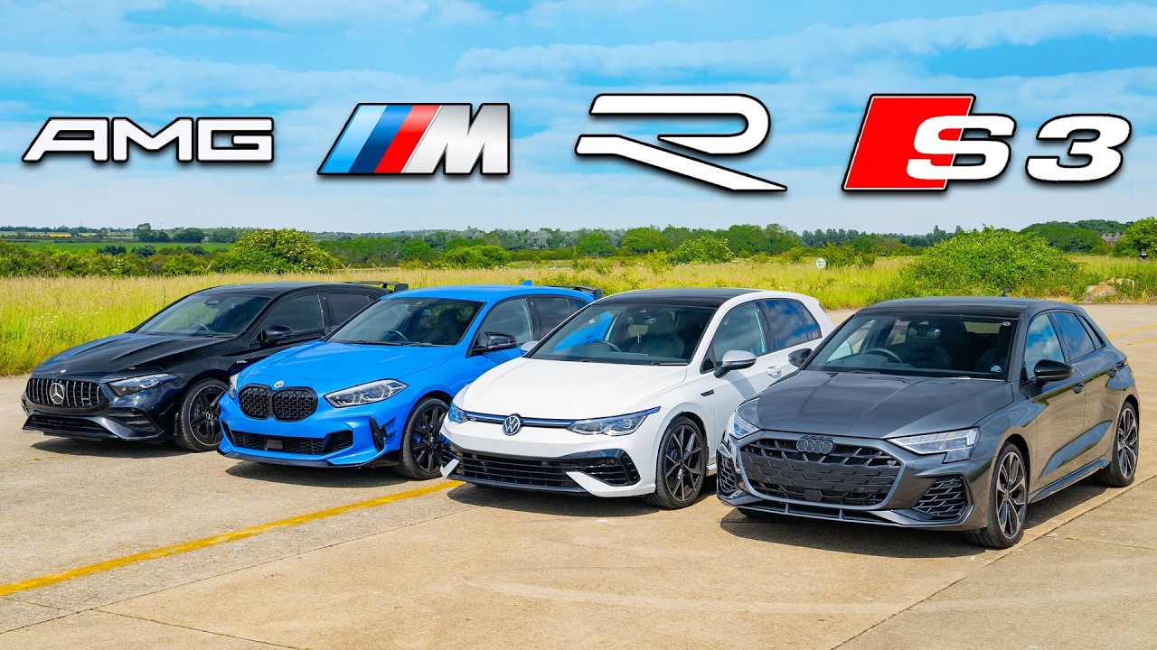 شاهد: من الأسرع.. A53 من مرسيدس-AMG أم أودي S3 أم BMW M135i أم فولكس فاجن جولف R؟